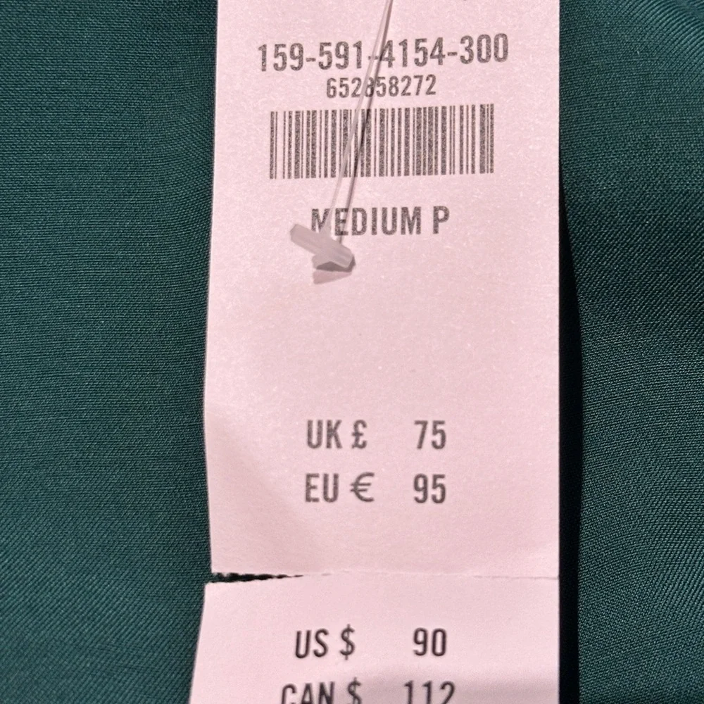 Abercrombie & Fitch Emerald Green Satin Slip Dress Size M Petite NWT.